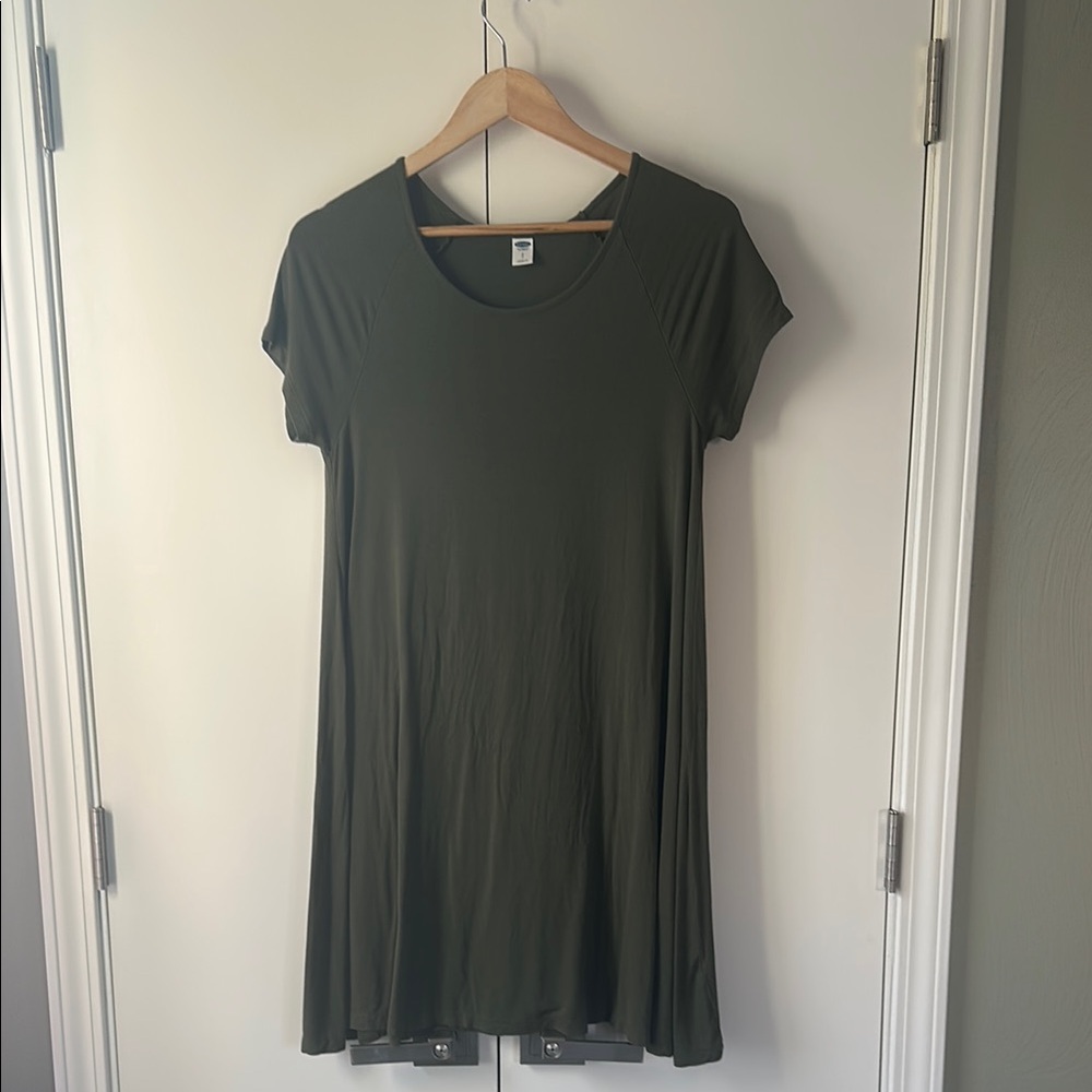 Dark Green Tunic Dress / T-shirt Dress